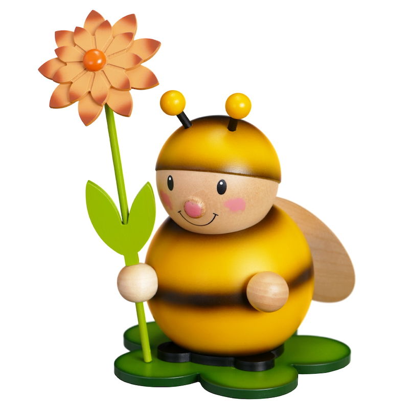 Hummel mit Blüte, groß
